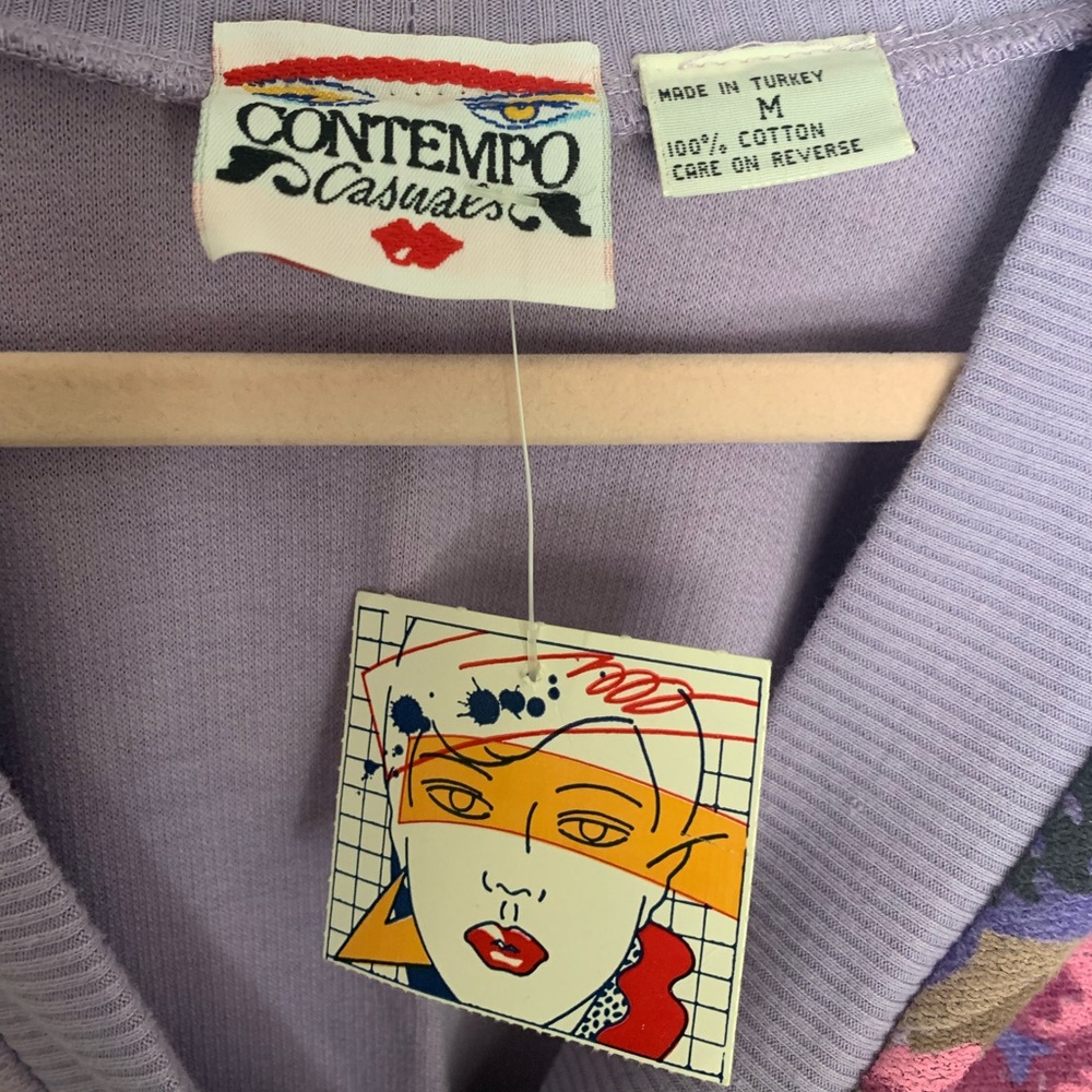 Contempo Casuals 90’s deadstock vintage floral cardigan button up sweatshirt NWT